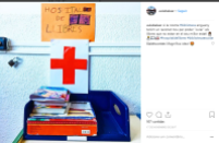 Divulgação no instagram de @aulabalear que pode servir para conscientizar sobre o cuidado das obras. Quando não cuidam, irão para o Hospital de Livros para serem "curadas" - restauradas.